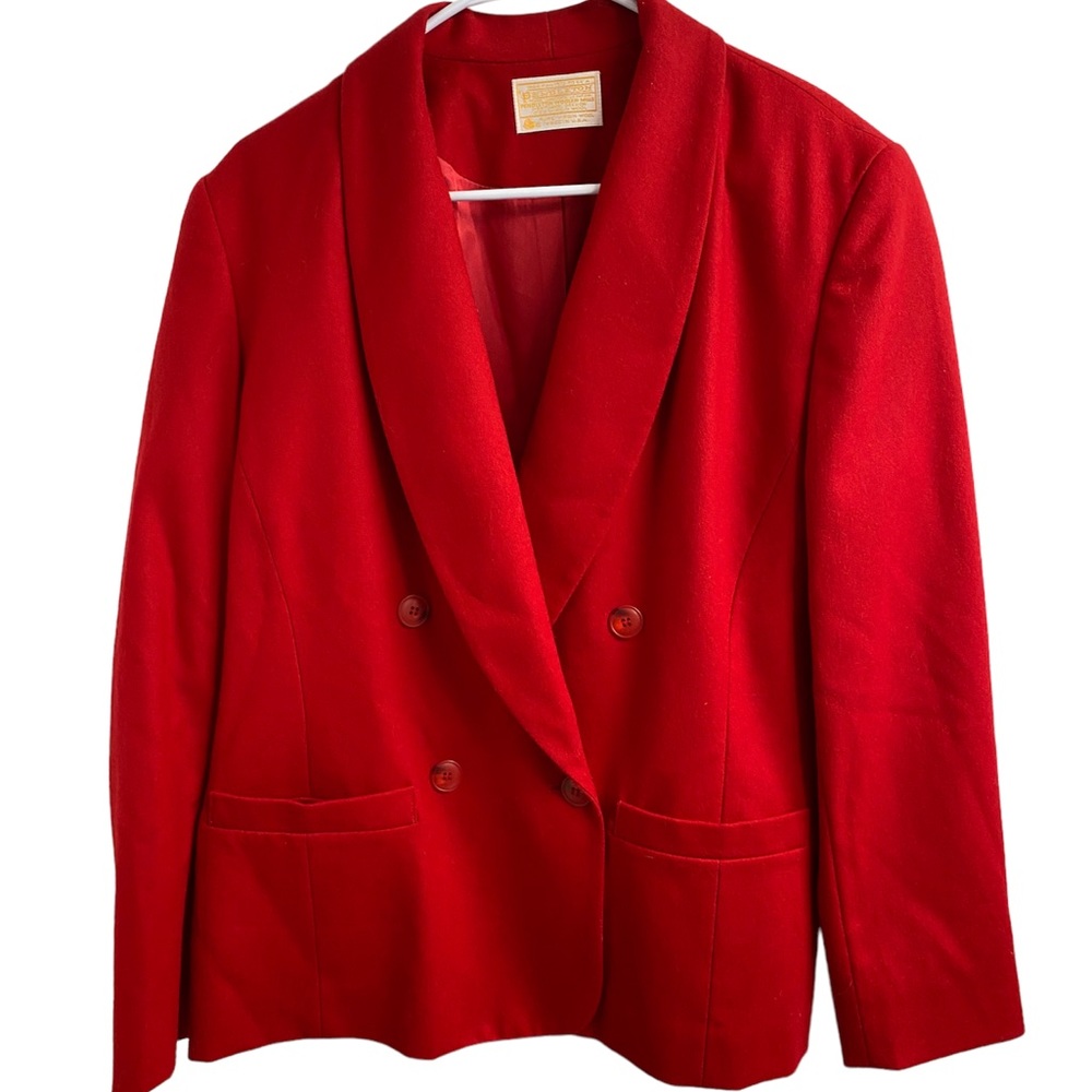 Pendleton Vintage Red Blazer Size 10 Beautiful!!
